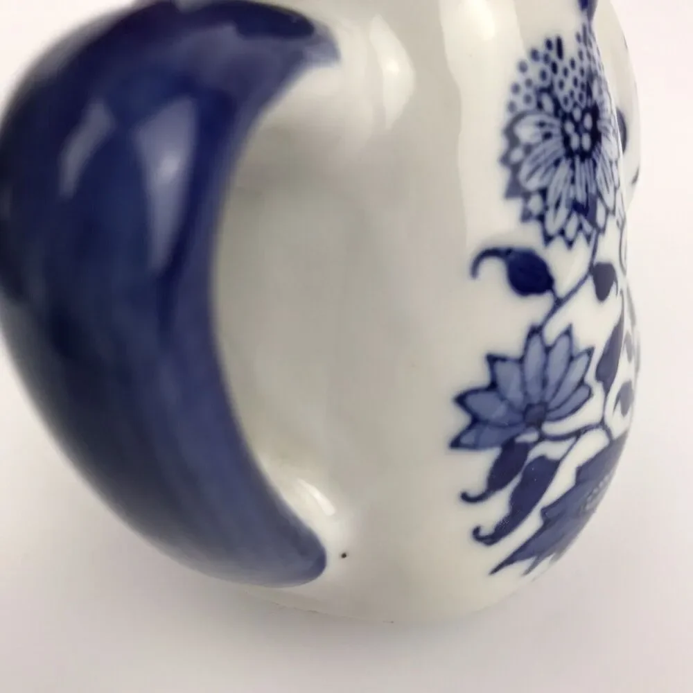 Baum Bros Formalities Bunny Rabbit Creamer Figurine White Blue Porcelain